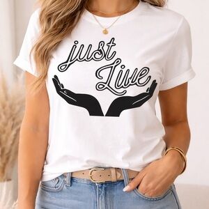 Women's White Graphic Tee
